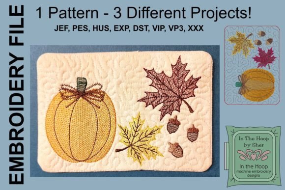 Fall Harvest Mug Rug Embroidery Review