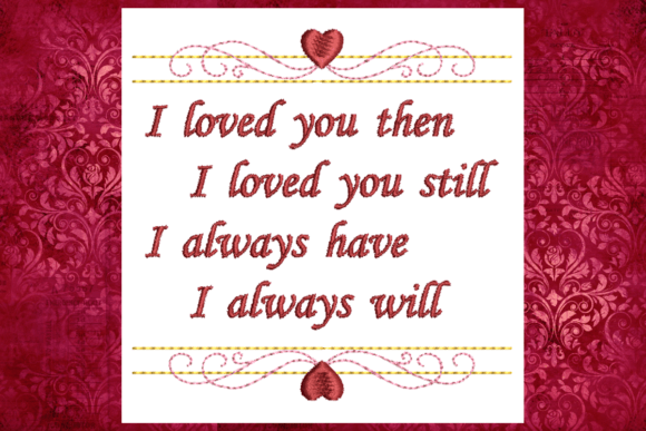 I Love You Still-1260A Embroidery Review
