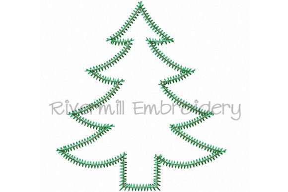 Zig Zag Applique Christmas Tree